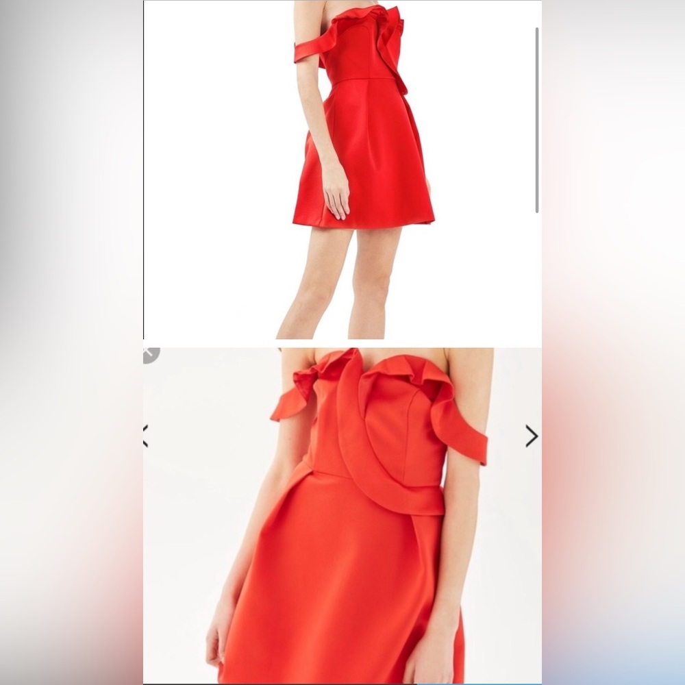 Elegant Red Off-Shoulder Dress